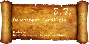 Danczinger Terézia névjegykártya